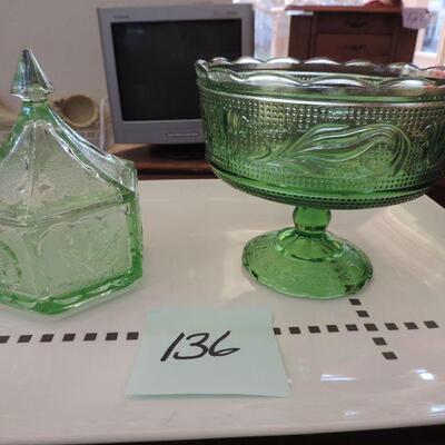 GREEN DEPRESSION GLASS