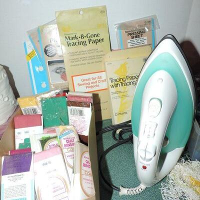 CLOTHES IRON AND SEWING