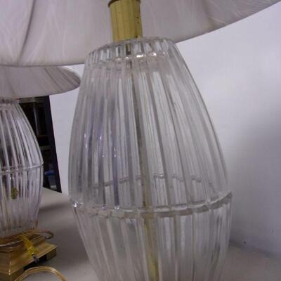 Lot 109 - Handcrafted Lead Crystal Table Lamps