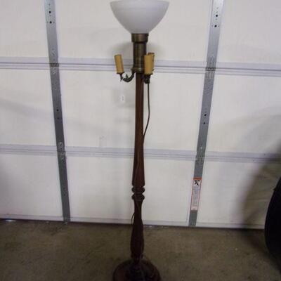 Lot 110 - Wooden Floor Lamp