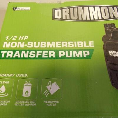 Lot 113 - Drummond 1/2 HP Non-Submersible Transfer Pump