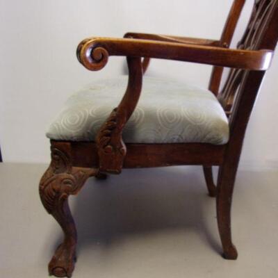 Lot 120 - Wood Upholstered Chair
