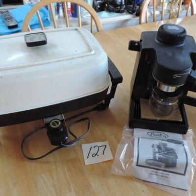 ELECTRIC SKILLET AND EXPRESSO MACHINE