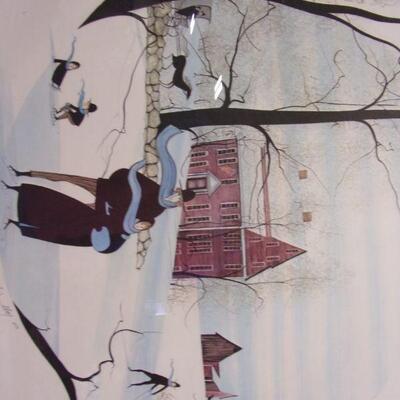 Lot 136 - Artist Signed & Numbered Winter Scene Picture