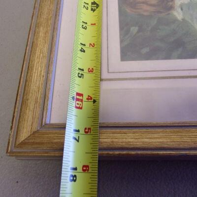 Lot 142 - Framed Art Picture Boy Kiss Girl - Pears
