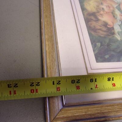 Lot 142 - Framed Art Picture Boy Kiss Girl - Pears