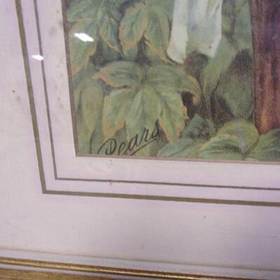 Lot 142 - Framed Art Picture Boy Kiss Girl - Pears