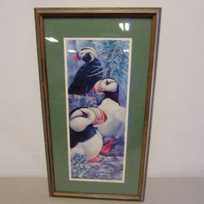 Lot 145 - Artist Signed & Numbered Puffins Bird Picture 