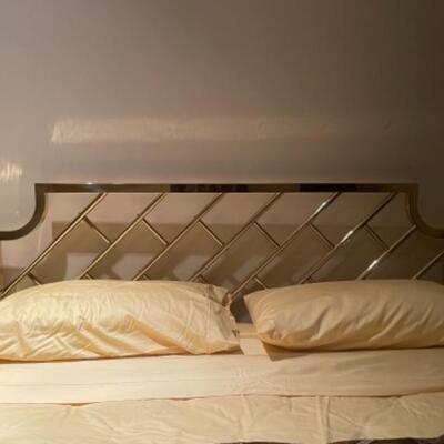 Chippendale style king brass headboard