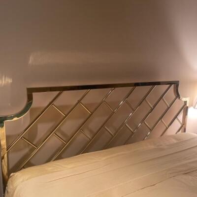 Chippendale style king brass headboard
