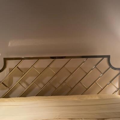 Chippendale style king brass headboard