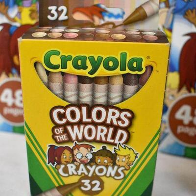 6 pc Colors of the World: Crayola Multicultural Crayons & Coloring Books - New
