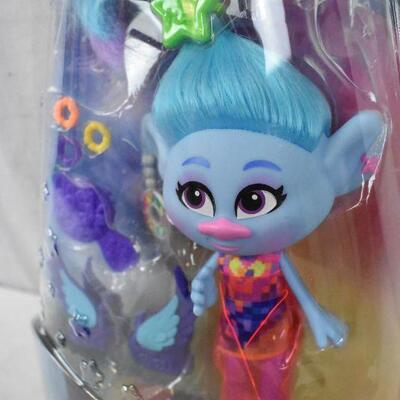 DreamWorks Trolls Glam Chenille Fashion Doll with Dress & Shoes - New