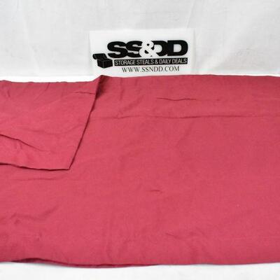 2 King Size Pillow Shams by Unique Bargains Microfiber Wine Red/Raspberry - New