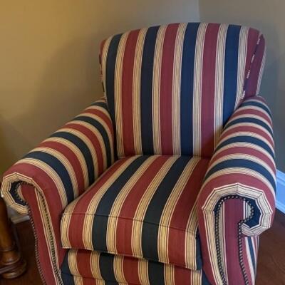 Harden striped armchair