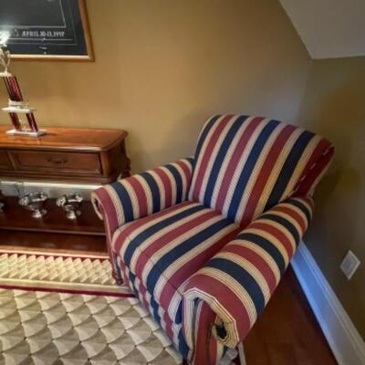 Harden striped armchair