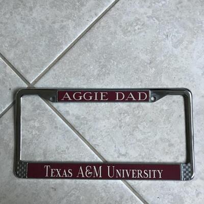 Texas Aggie Dad License Plate Holder
