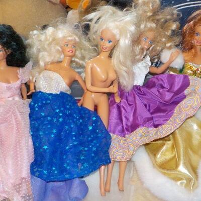 5- 1985's/ 1986 Barbie dolls.