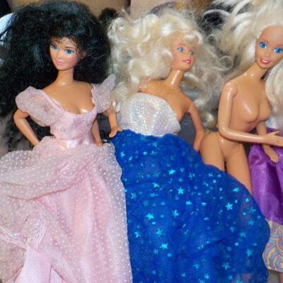 5- 1985's/ 1986 Barbie dolls.