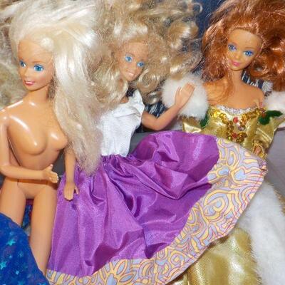 5- 1985's/ 1986 Barbie dolls.