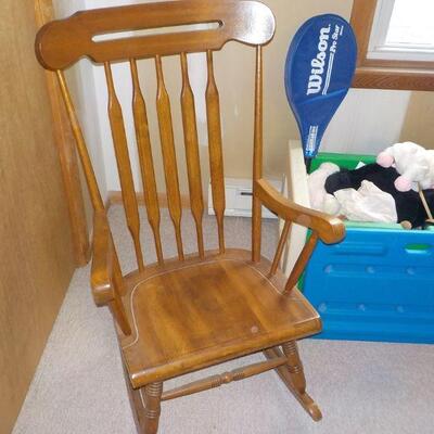 2 nd. Rocker / Maple chair with high back.