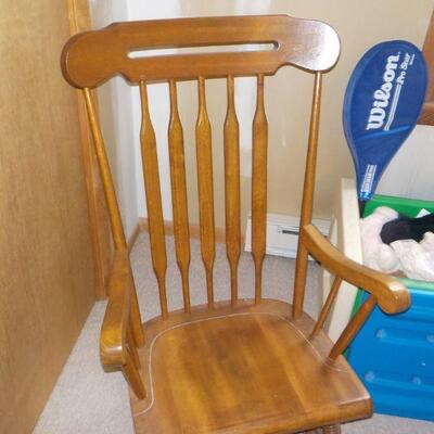 2 nd. Rocker / Maple chair with high back.
