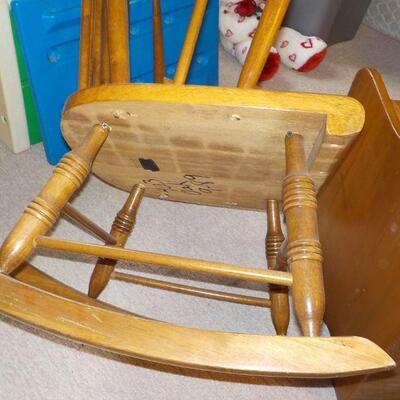 2 nd. Rocker / Maple chair with high back.