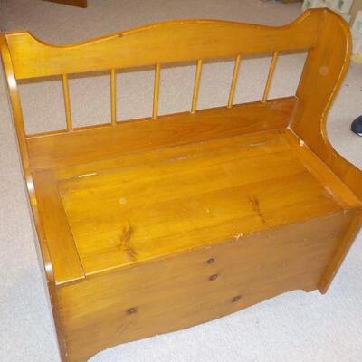 toy chest bench solid pine.