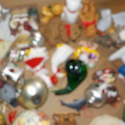 SANTA'S 2ND BOX OF XMASS ORNAMENTS.