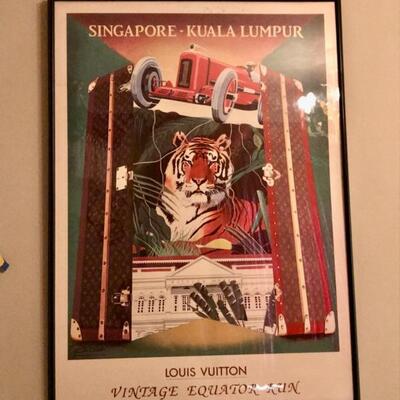 Framed Louis Vuitton Signed Vintage Equator Run