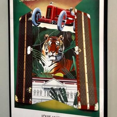 Framed Louis Vuitton Signed Vintage Equator Run