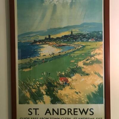 Framed St. Andrews Golf Course Poster