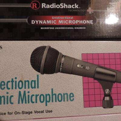 TWO  DYNAMIC MICROPHONES  (NEW IN BOX)