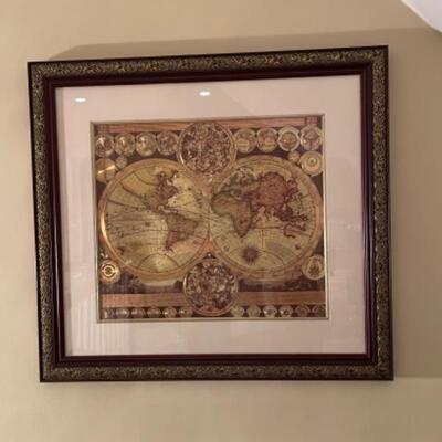 Framed map picture 