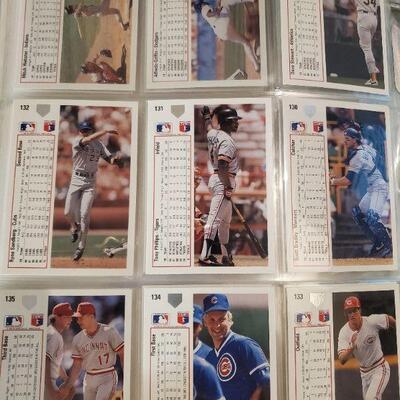 Lot 23: Binder of Misc 1991 MLB Upper Deck Baseball Cards