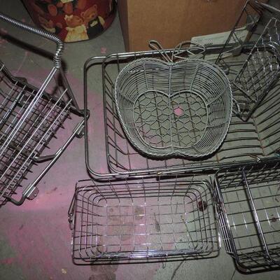 METAL BASKETS AND  SHOPPING  CART