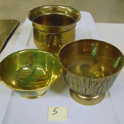5 Brass Bowls