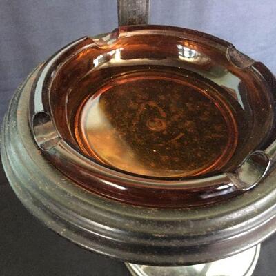 Vintage Art Deco Chrome Ashtray Stand