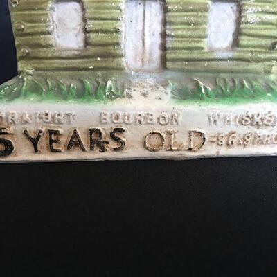 Old Log Cabin Distillers Advertising Chalkware