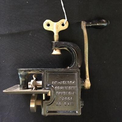 Antique Iron Crimper Pinker Shear (Held by Vice) Highland Machine Co, Pulaski, NY" Clean Cut Tool