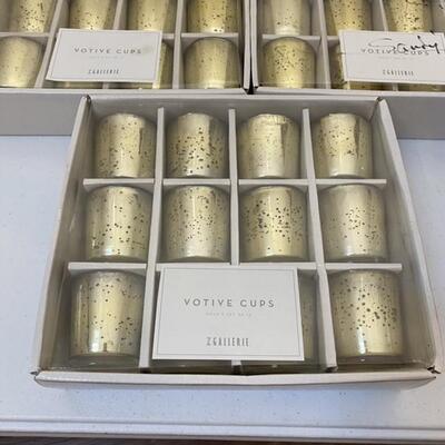 60 Glass Votive Cups - Gold 