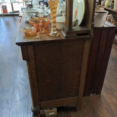 Antique Tiger Oak Buffet Only