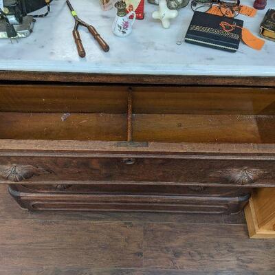 Antique Dresser with Marble Top Only
