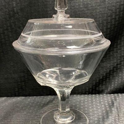 Large Clear Glass Candy Dish