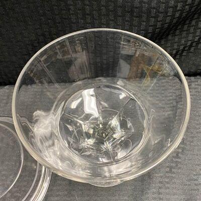 Large Clear Glass Candy Dish