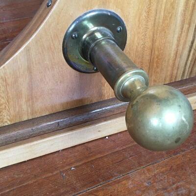 Custom Maple Solid Wood Walnut Bar w/ Brass Foot Rail