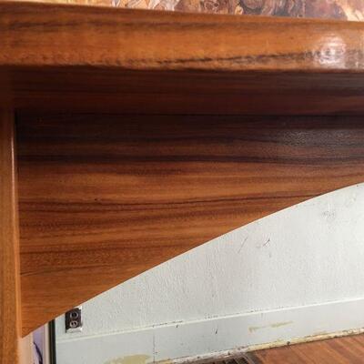 Custom Maple Solid Wood Walnut Bar w/ Brass Foot Rail