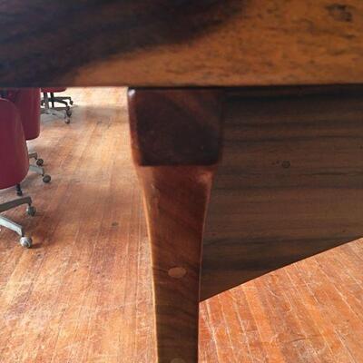 Custom Maple Solid Wood Walnut Bar w/ Brass Foot Rail