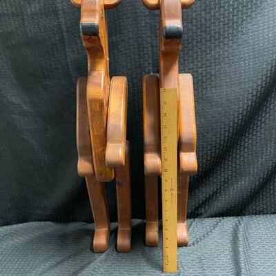 Pair of Wood Articulated Bears
