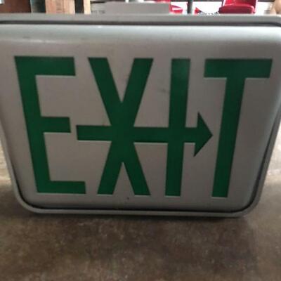 Pair of Metal "EXIT" Signs